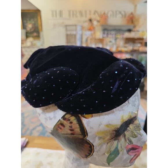 1940s Velour Hat Facisnator Vintage - Picture 2 of 15